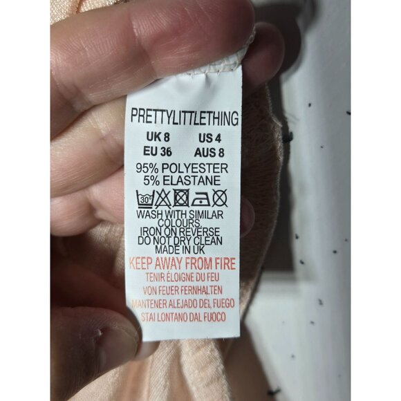 Pretty Little Thing Womens Pink One Shoulder Bodysuit Size 4 Stretch Club Party - Picture 3 of 8